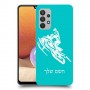 אופנוע שלג כיסוי מגן קשיח בעיצוב אישי עם השם שלך ל Samsung Galaxy A32 יחידה אחת סקרין מובייל