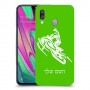 אופנוע שלג כיסוי מגן קשיח בעיצוב אישי עם השם שלך ל Samsung Galaxy A40 יחידה אחת סקרין מובייל