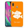 דגים כיסוי מגן קשיח בעיצוב אישי עם השם שלך ל Samsung Galaxy A40 יחידה אחת סקרין מובייל