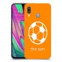 כדורגל - כדור כיסוי מגן קשיח בעיצוב אישי עם השם שלך ל Samsung Galaxy A40 יחידה אחת סקרין מובייל