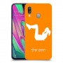 אימון ספורט - אישה כיסוי מגן קשיח בעיצוב אישי עם השם שלך ל Samsung Galaxy A40 יחידה אחת סקרין מובייל