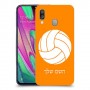 כדורעף - כדור כיסוי מגן קשיח בעיצוב אישי עם השם שלך ל Samsung Galaxy A40 יחידה אחת סקרין מובייל