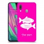 דגים כיסוי מגן קשיח בעיצוב אישי עם השם שלך ל Samsung Galaxy A40 יחידה אחת סקרין מובייל