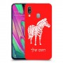 זברה כיסוי מגן קשיח בעיצוב אישי עם השם שלך ל Samsung Galaxy A40 יחידה אחת סקרין מובייל