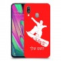 סנובורד כיסוי מגן קשיח בעיצוב אישי עם השם שלך ל Samsung Galaxy A40 יחידה אחת סקרין מובייל