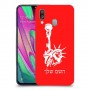 פסל החירות כיסוי מגן קשיח בעיצוב אישי עם השם שלך ל Samsung Galaxy A40 יחידה אחת סקרין מובייל