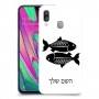 דגים כיסוי מגן קשיח בעיצוב אישי עם השם שלך ל Samsung Galaxy A40 יחידה אחת סקרין מובייל