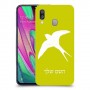 ציפור לבלוע כיסוי מגן קשיח בעיצוב אישי עם השם שלך ל Samsung Galaxy A40 יחידה אחת סקרין מובייל