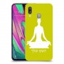 יוגה כיסוי מגן קשיח בעיצוב אישי עם השם שלך ל Samsung Galaxy A40 יחידה אחת סקרין מובייל