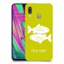 דגים כיסוי מגן קשיח בעיצוב אישי עם השם שלך ל Samsung Galaxy A40 יחידה אחת סקרין מובייל