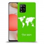 מפת העולם כיסוי מגן קשיח בעיצוב אישי עם השם שלך ל Samsung Galaxy A42 5G יחידה אחת סקרין מובייל