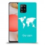 מפת העולם כיסוי מגן קשיח בעיצוב אישי עם השם שלך ל Samsung Galaxy A42 5G יחידה אחת סקרין מובייל