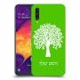 עץ כיסוי מגן קשיח בעיצוב אישי עם השם שלך ל Samsung Galaxy A50 יחידה אחת סקרין מובייל