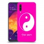 סמל יינג יאנג - סין כיסוי מגן קשיח בעיצוב אישי עם השם שלך ל Samsung Galaxy A50 יחידה אחת סקרין מובייל