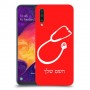 רופא סטטוסקופ כיסוי מגן קשיח בעיצוב אישי עם השם שלך ל Samsung Galaxy A50 יחידה אחת סקרין מובייל