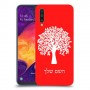עץ כיסוי מגן קשיח בעיצוב אישי עם השם שלך ל Samsung Galaxy A50 יחידה אחת סקרין מובייל