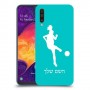 כדורגל - אישה כיסוי מגן קשיח בעיצוב אישי עם השם שלך ל Samsung Galaxy A50 יחידה אחת סקרין מובייל