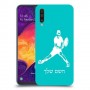 שחקן טניס כיסוי מגן קשיח בעיצוב אישי עם השם שלך ל Samsung Galaxy A50 יחידה אחת סקרין מובייל