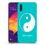 סמל יינג יאנג - סין כיסוי מגן קשיח בעיצוב אישי עם השם שלך ל Samsung Galaxy A50 יחידה אחת סקרין מובייל