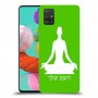 יוגה כיסוי מגן קשיח בעיצוב אישי עם השם שלך ל Samsung Galaxy A51 יחידה אחת סקרין מובייל