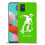 ילד סקייטבורד כיסוי מגן קשיח בעיצוב אישי עם השם שלך ל Samsung Galaxy A51 יחידה אחת סקרין מובייל