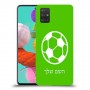 כדורגל - כדור כיסוי מגן קשיח בעיצוב אישי עם השם שלך ל Samsung Galaxy A51 יחידה אחת סקרין מובייל