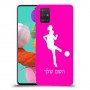 כדורגל - אישה כיסוי מגן קשיח בעיצוב אישי עם השם שלך ל Samsung Galaxy A51 יחידה אחת סקרין מובייל