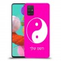 סמל יינג יאנג - סין כיסוי מגן קשיח בעיצוב אישי עם השם שלך ל Samsung Galaxy A51 יחידה אחת סקרין מובייל