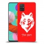 זאב כיסוי מגן קשיח בעיצוב אישי עם השם שלך ל Samsung Galaxy A51 יחידה אחת סקרין מובייל