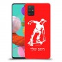 ילד סקייטבורד כיסוי מגן קשיח בעיצוב אישי עם השם שלך ל Samsung Galaxy A51 יחידה אחת סקרין מובייל