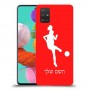 כדורגל - אישה כיסוי מגן קשיח בעיצוב אישי עם השם שלך ל Samsung Galaxy A51 יחידה אחת סקרין מובייל