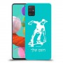 ילד סקייטבורד כיסוי מגן קשיח בעיצוב אישי עם השם שלך ל Samsung Galaxy A51 יחידה אחת סקרין מובייל