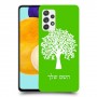 עץ כיסוי מגן קשיח בעיצוב אישי עם השם שלך ל Samsung Galaxy A52 5G יחידה אחת סקרין מובייל