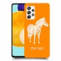 זברה כיסוי מגן קשיח בעיצוב אישי עם השם שלך ל Samsung Galaxy A52 5G יחידה אחת סקרין מובייל