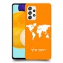 מפת העולם כיסוי מגן קשיח בעיצוב אישי עם השם שלך ל Samsung Galaxy A52 5G יחידה אחת סקרין מובייל