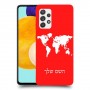 מפת העולם כיסוי מגן קשיח בעיצוב אישי עם השם שלך ל Samsung Galaxy A52 5G יחידה אחת סקרין מובייל