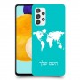מפת העולם כיסוי מגן קשיח בעיצוב אישי עם השם שלך ל Samsung Galaxy A52 5G יחידה אחת סקרין מובייל