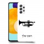 חצוצרה כיסוי מגן קשיח בעיצוב אישי עם השם שלך ל Samsung Galaxy A52 5G יחידה אחת סקרין מובייל