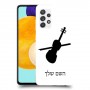 כינור כיסוי מגן קשיח בעיצוב אישי עם השם שלך ל Samsung Galaxy A52 5G יחידה אחת סקרין מובייל