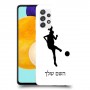 כדורגל - אישה כיסוי מגן קשיח בעיצוב אישי עם השם שלך ל Samsung Galaxy A52 5G יחידה אחת סקרין מובייל