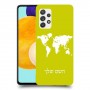 מפת העולם כיסוי מגן קשיח בעיצוב אישי עם השם שלך ל Samsung Galaxy A52 5G יחידה אחת סקרין מובייל