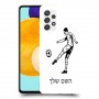 שחקן כדורגל כיסוי מגן קשיח בעיצוב אישי עם השם שלך ל Samsung Galaxy A52 יחידה אחת סקרין מובייל