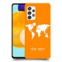 מפת העולם כיסוי מגן קשיח בעיצוב אישי עם השם שלך ל Samsung Galaxy A52s 5G יחידה אחת סקרין מובייל