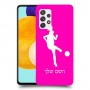 כדורגל - אישה כיסוי מגן קשיח בעיצוב אישי עם השם שלך ל Samsung Galaxy A52s 5G יחידה אחת סקרין מובייל