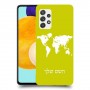 מפת העולם כיסוי מגן קשיח בעיצוב אישי עם השם שלך ל Samsung Galaxy A52s 5G יחידה אחת סקרין מובייל