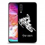 אופנוע שלג כיסוי מגן קשיח בעיצוב אישי עם השם שלך ל Samsung Galaxy A70 יחידה אחת סקרין מובייל