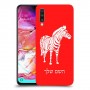 זברה כיסוי מגן קשיח בעיצוב אישי עם השם שלך ל Samsung Galaxy A70 יחידה אחת סקרין מובייל