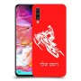 אופנוע שלג כיסוי מגן קשיח בעיצוב אישי עם השם שלך ל Samsung Galaxy A70 יחידה אחת סקרין מובייל