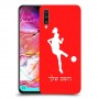 כדורגל - אישה כיסוי מגן קשיח בעיצוב אישי עם השם שלך ל Samsung Galaxy A70 יחידה אחת סקרין מובייל