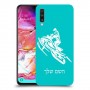 אופנוע שלג כיסוי מגן קשיח בעיצוב אישי עם השם שלך ל Samsung Galaxy A70 יחידה אחת סקרין מובייל